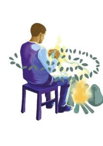 Ilustración: Jorge: hombre diverso, líder juvenil
y conocedor de la medicina tradicional del pueblo
Nasa de la CWK.